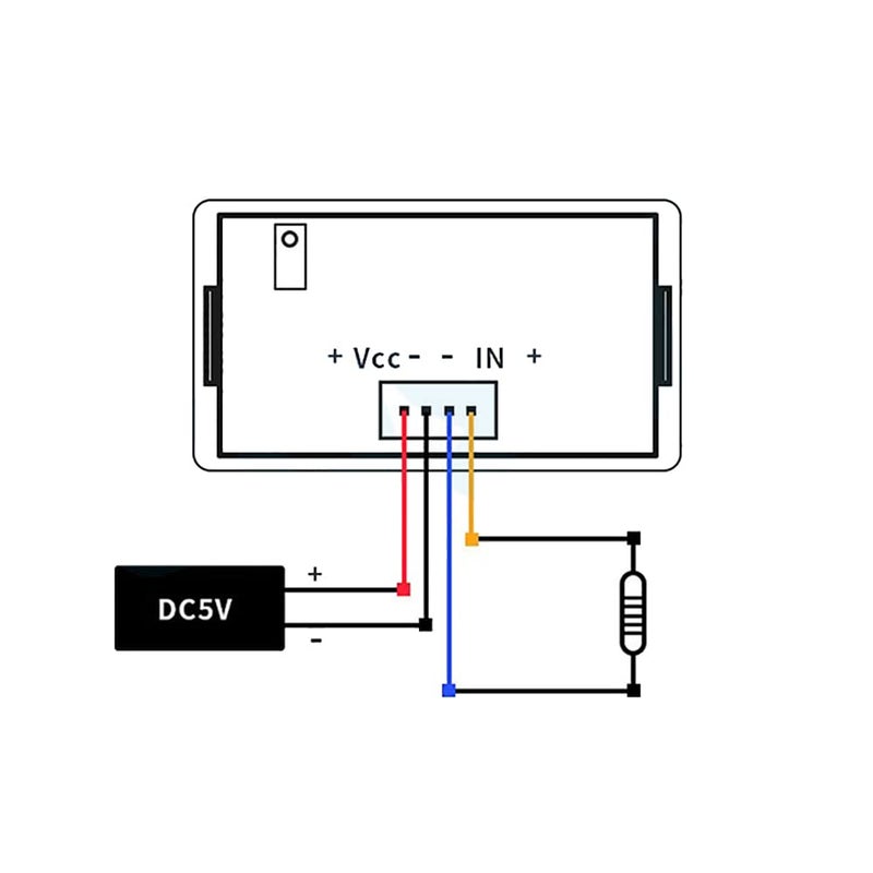 Taidacent Ohm Meter Resistance Tester Ohmmeter Digital DC Resistance Measuring Instrument Fixture Resistance Measure Panel Meter (200K Ohm, DC5V with Cover) - Image 4